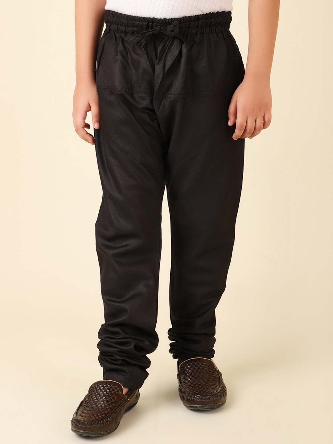 

Fabindia Boys Slim-Fit Churidar, Black