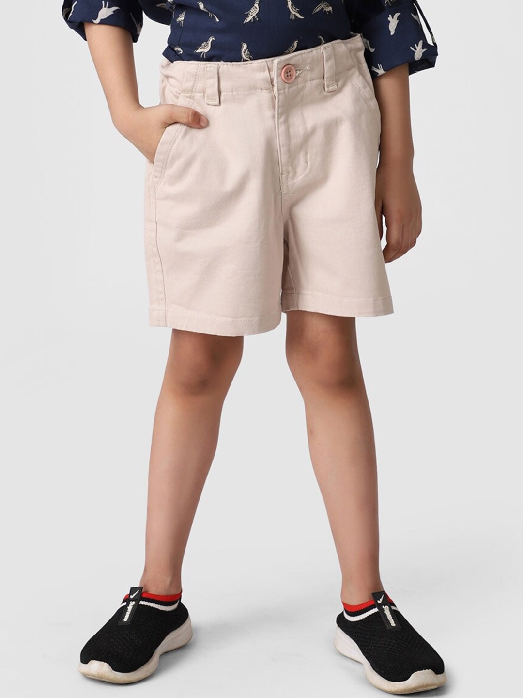 

Fabindia Boys Cotton Shorts, Off white