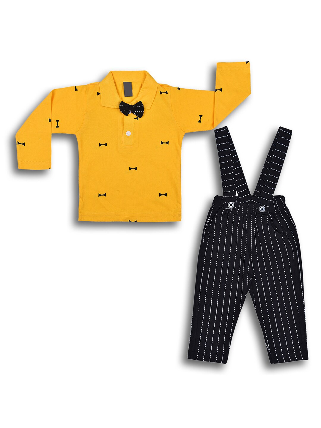 

Wish Karo Boys Printed Shirt with Trousers, Yellow