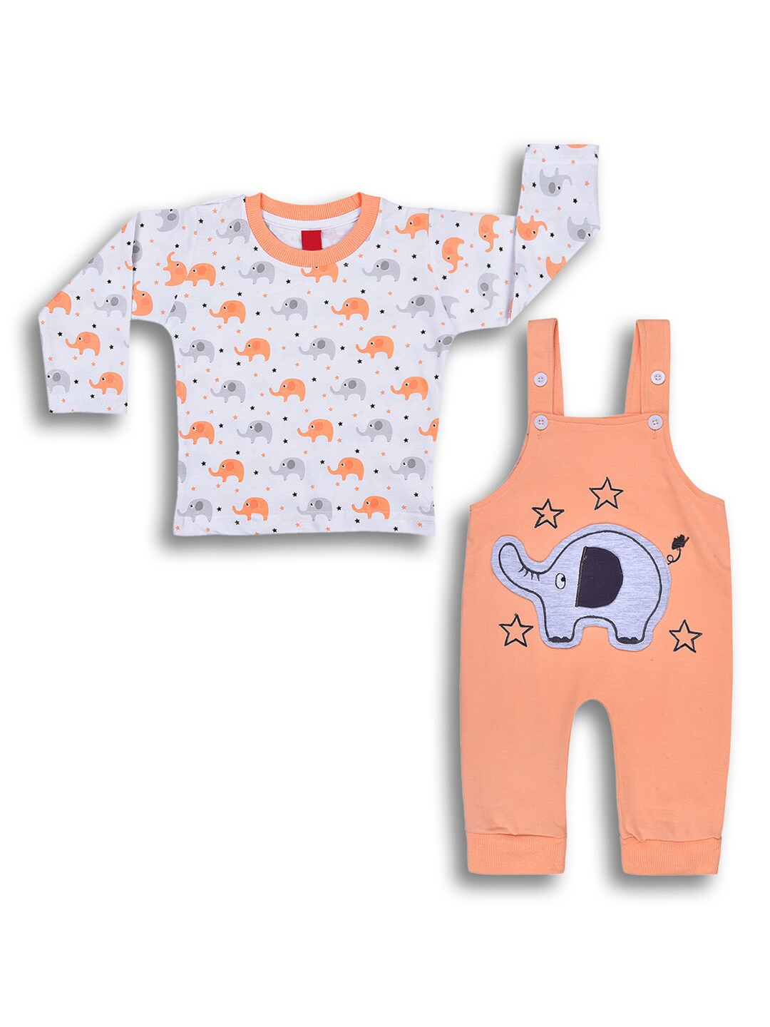 

Wish Karo Boys Printed T-shirt with Trousers, Orange