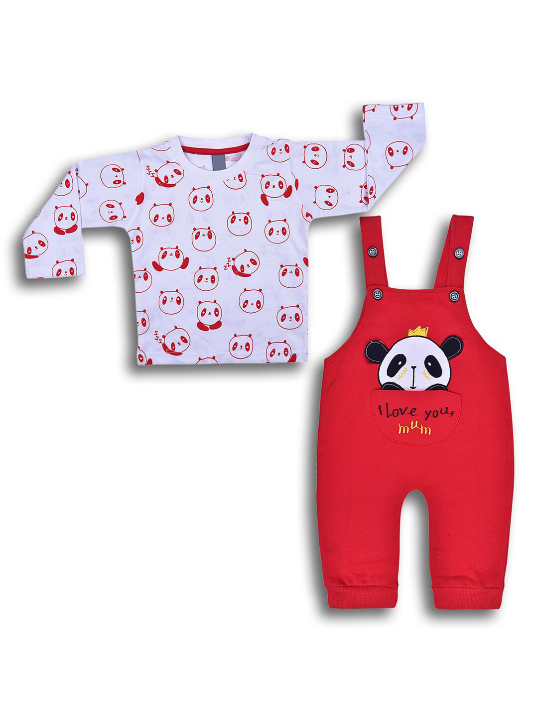 

Wish Karo Boys Printed T-shirt with Trousers, Red