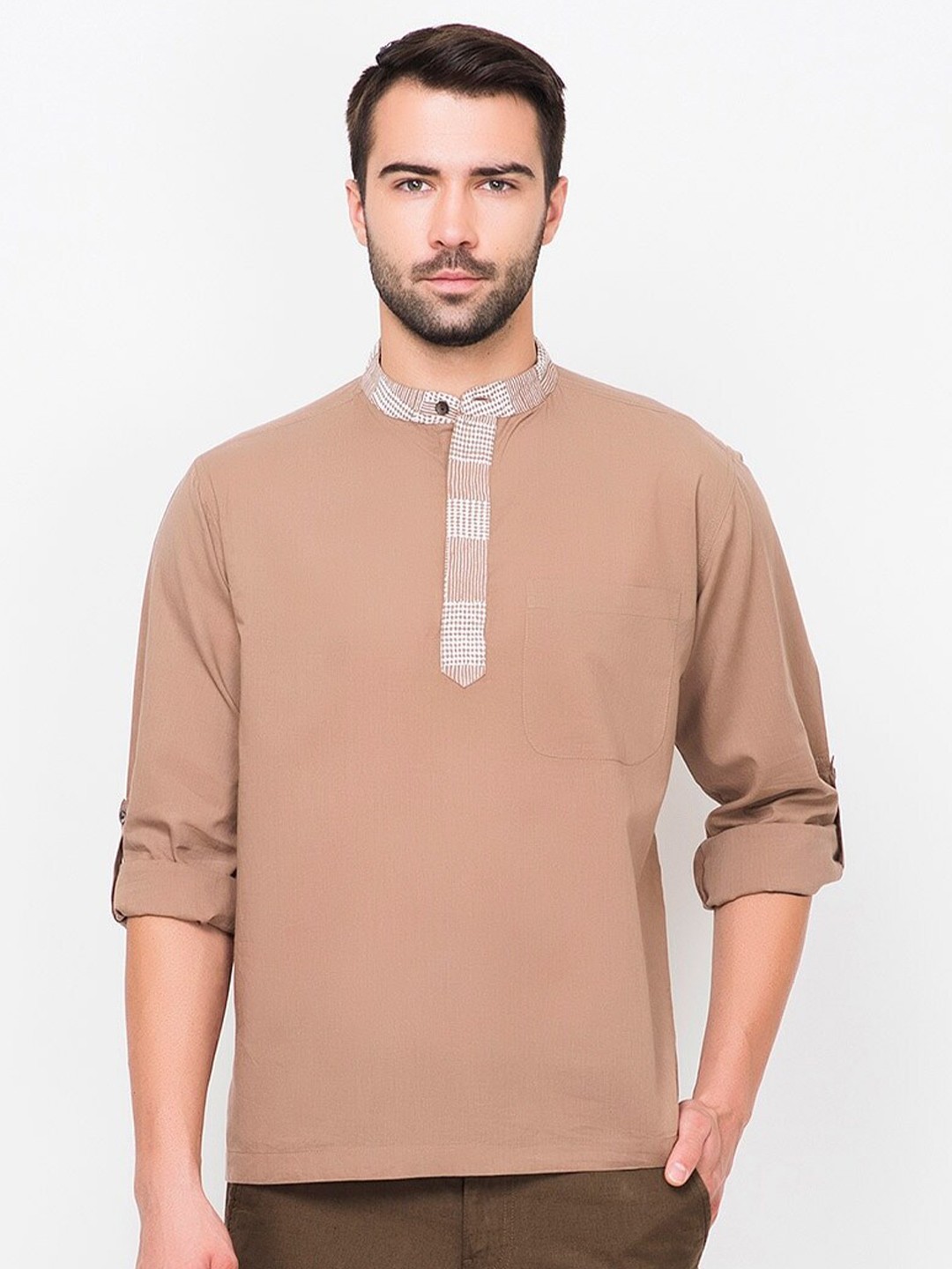 

Fabindia Men Beige Comfort Casual Shirt