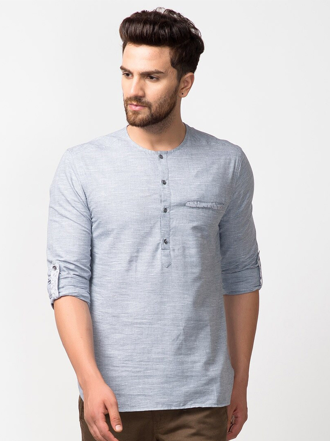 

Fabindia Men Comfort Casual Shirt, Grey