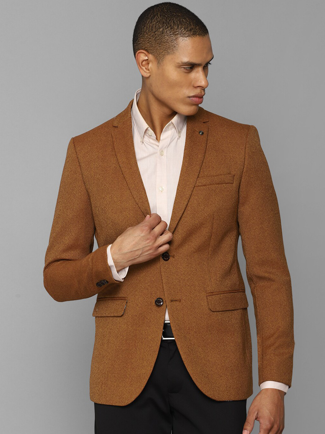 

Allen Solly Men Single-Breasted Blazer, Brown