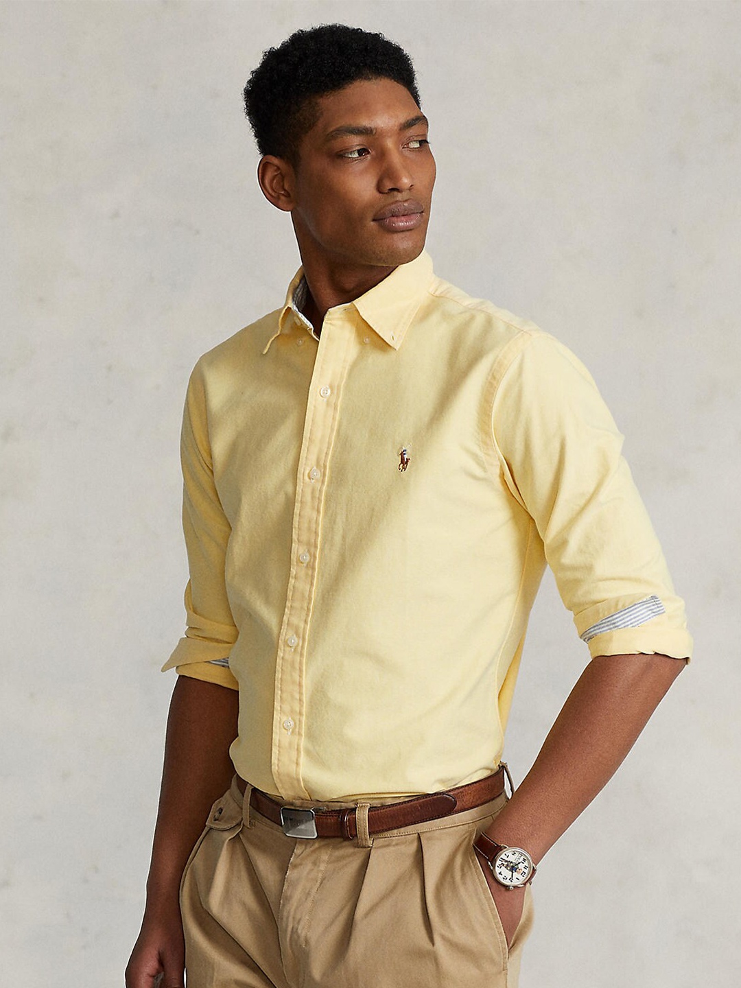 

Polo Ralph Lauren Men Regular Fit Cotton Casual Shirt, Yellow