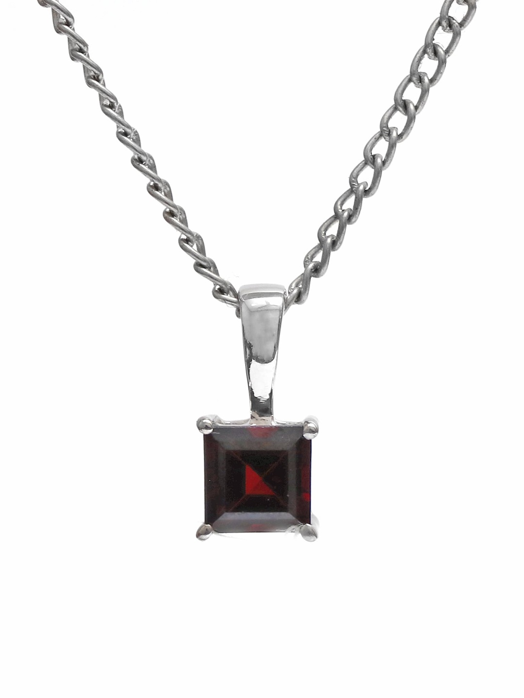

HIFLYER JEWELS Garnet-Studded Pendant, Silver