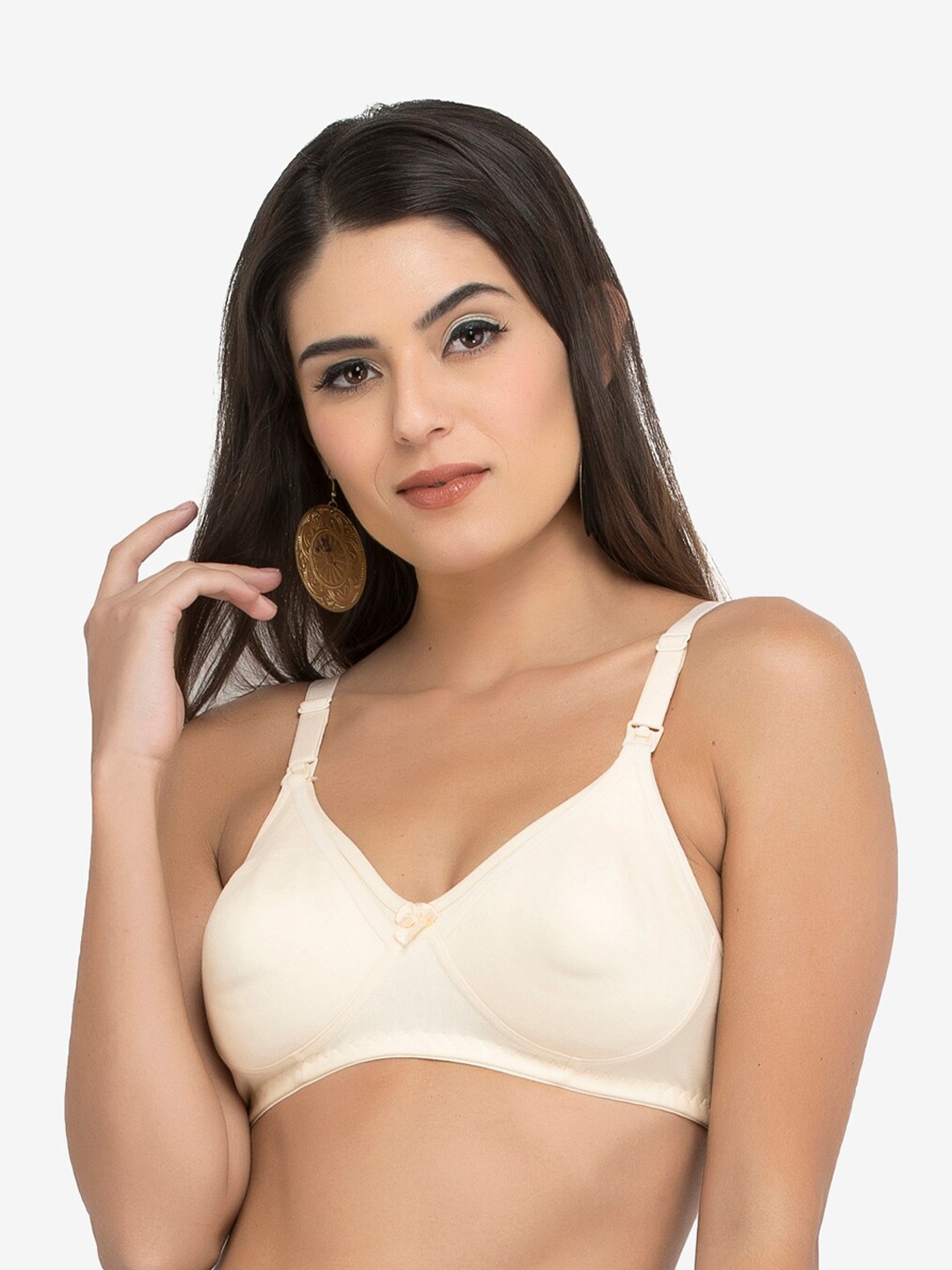 

College Girl Non Padded & Non-Wired Maternity Bra, Beige