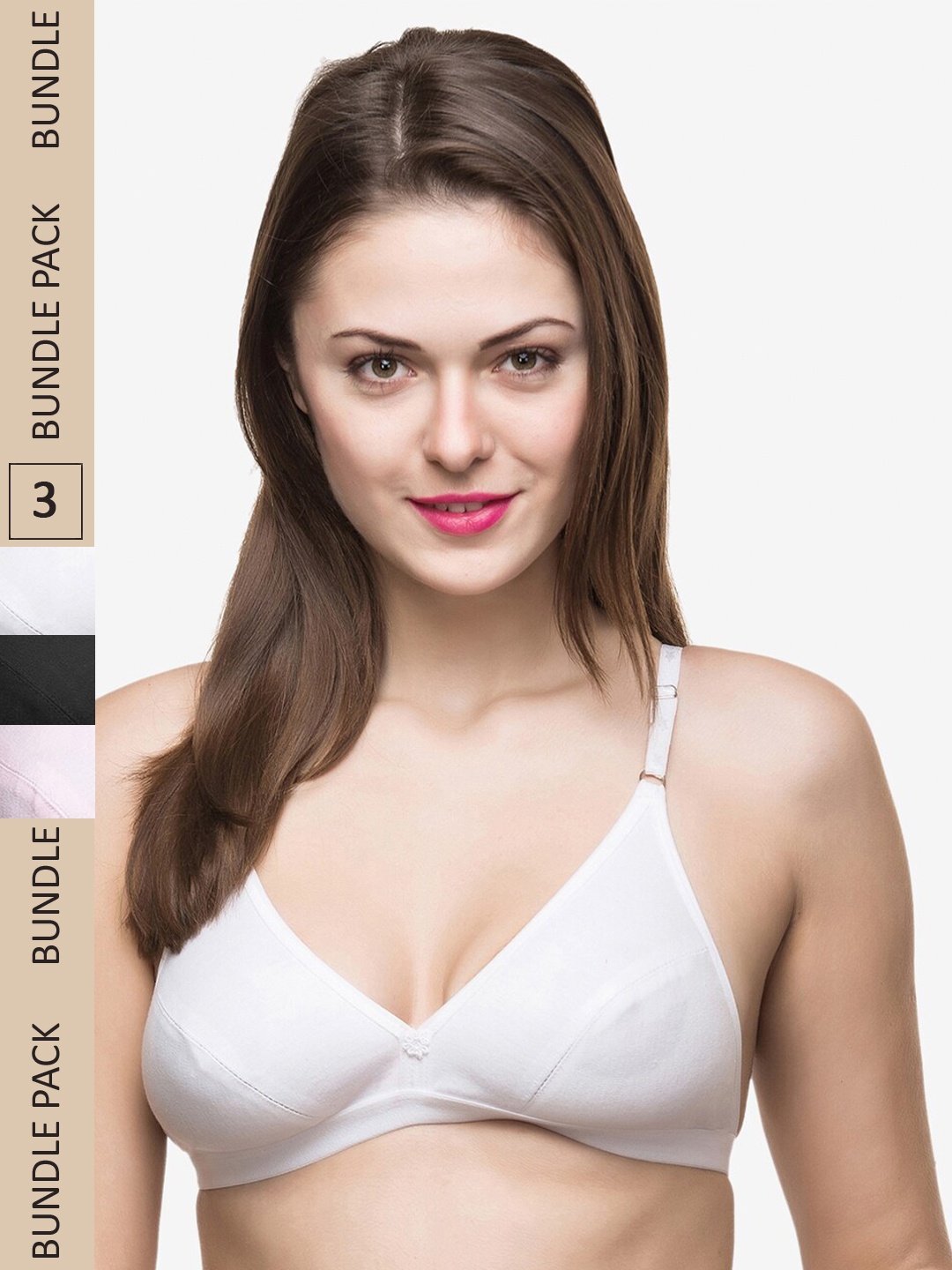 

Docare Pack Of 3 Non Padded & Non-Wired Bra, White