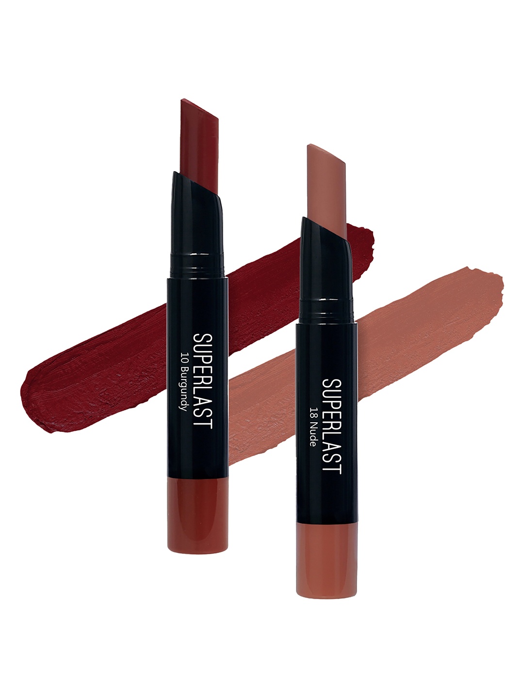 

ME-ON Set of 2 Superlast Matte Lipstick - Shade 10 & 18, Burgundy