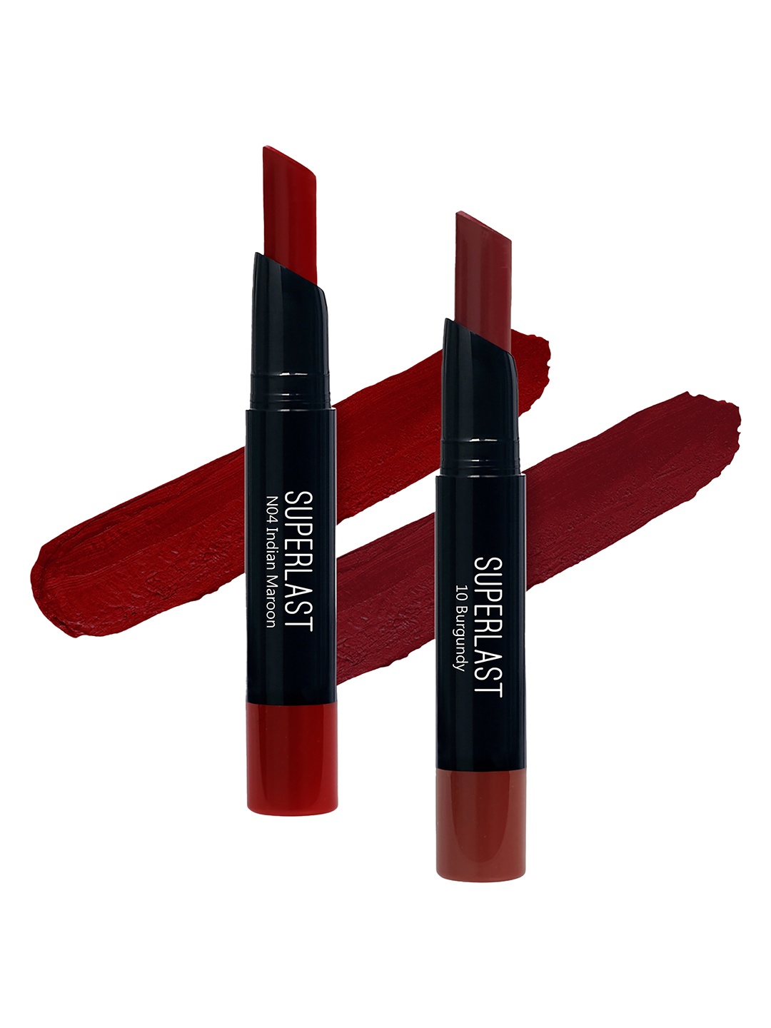 

ME-ON Set of 2 Superlast Matte Lipstick - Shade 04 & 10, Burgundy