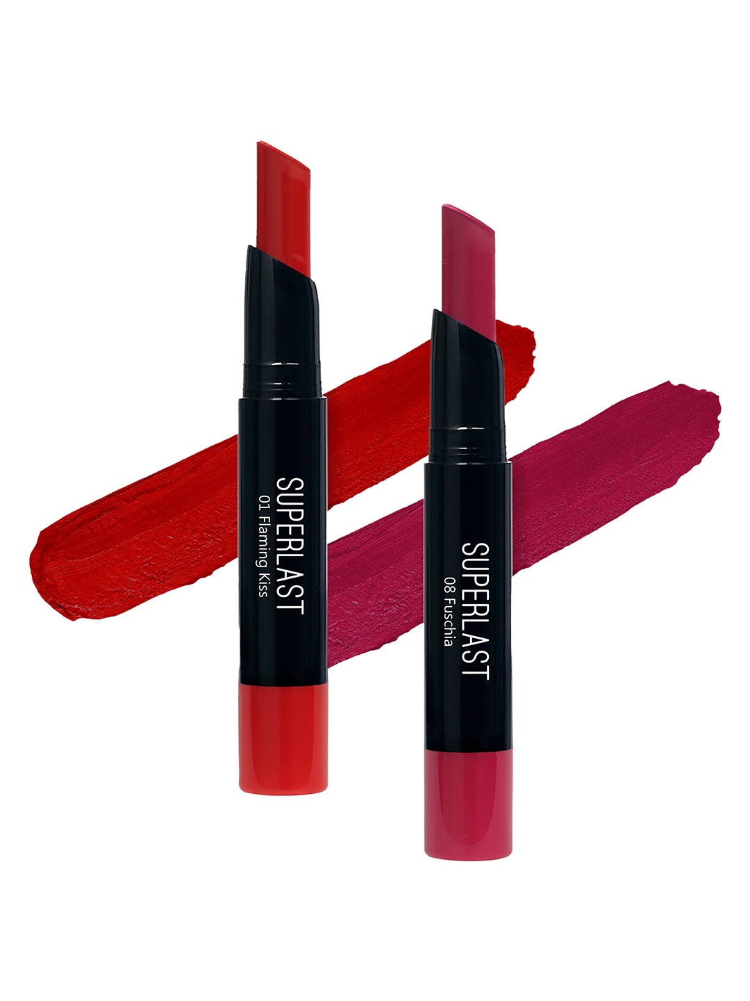 

ME-ON Set of 2 Superlast Matte Lipstick -Shade 01 & 08, Magenta