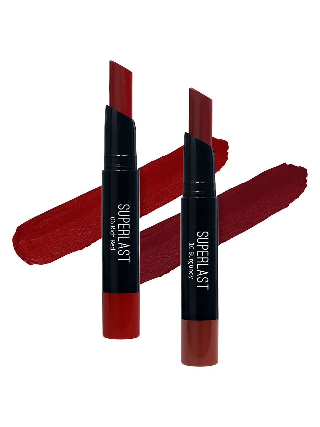 

ME-ON Set of 2 Superlast Matte Lipstick -Shade 06 & 10, Red