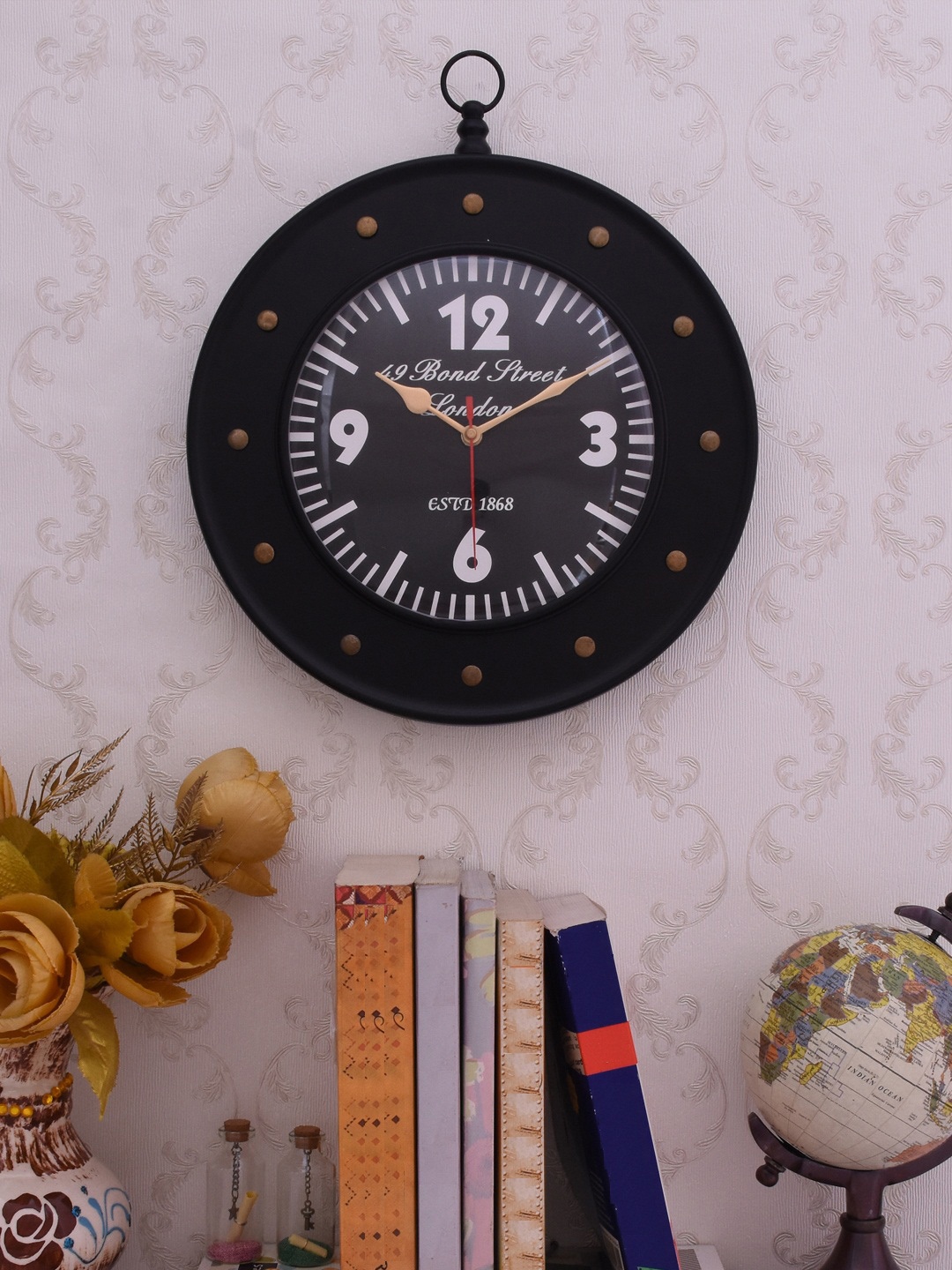 

Home Sparkle Black Dial Analogue 38 cm x 30 cm Wall Clock