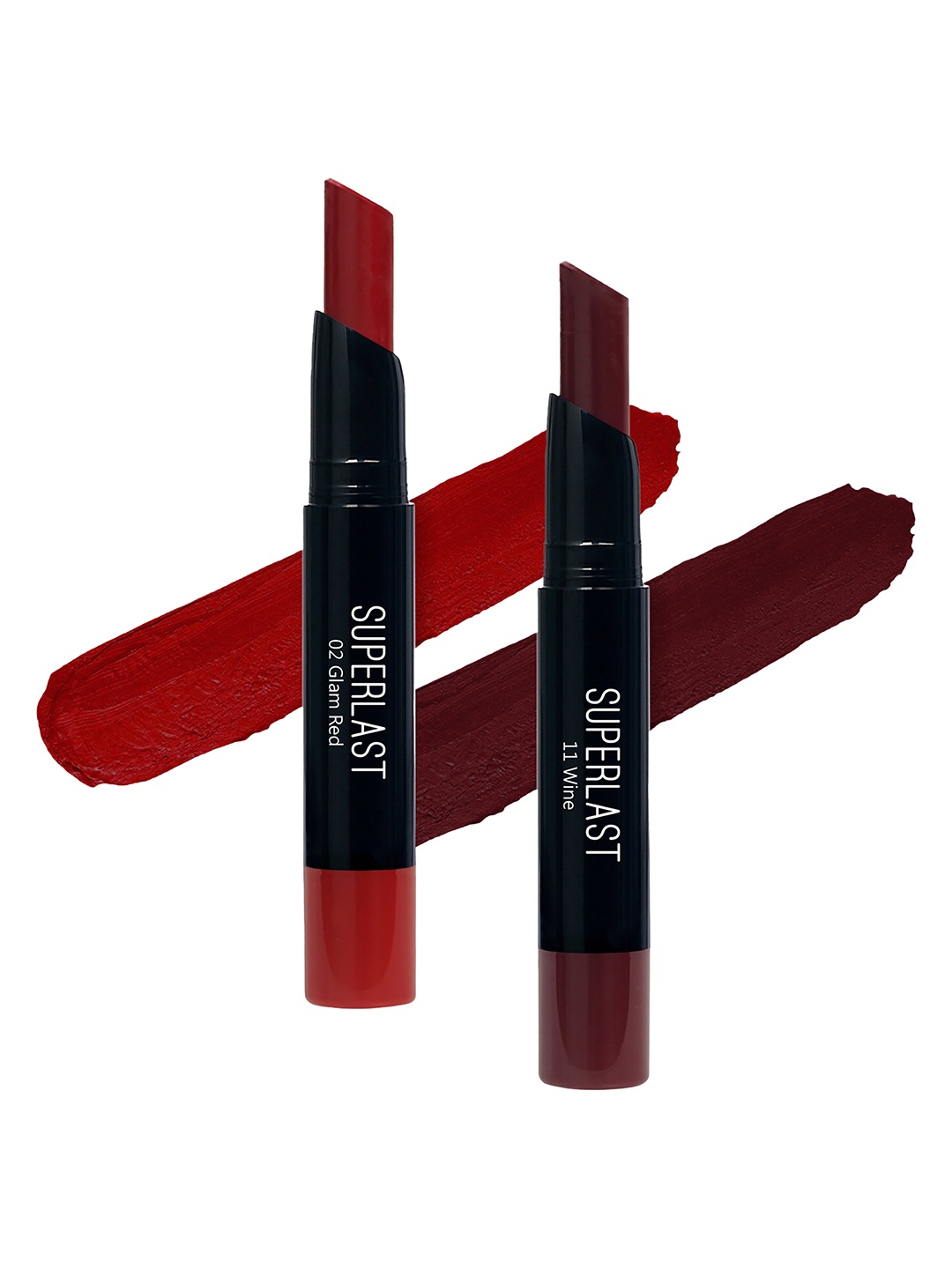 

ME-ON Set of 2 Superlast Matte Lipstick -Shade 02 & 11, Red