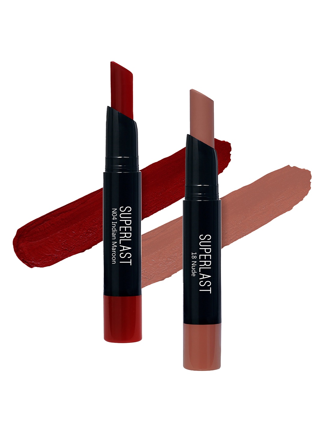 

ME-ON Set of 2 Superlast Matte Lipstick - Shade 04 & 18, Assorted