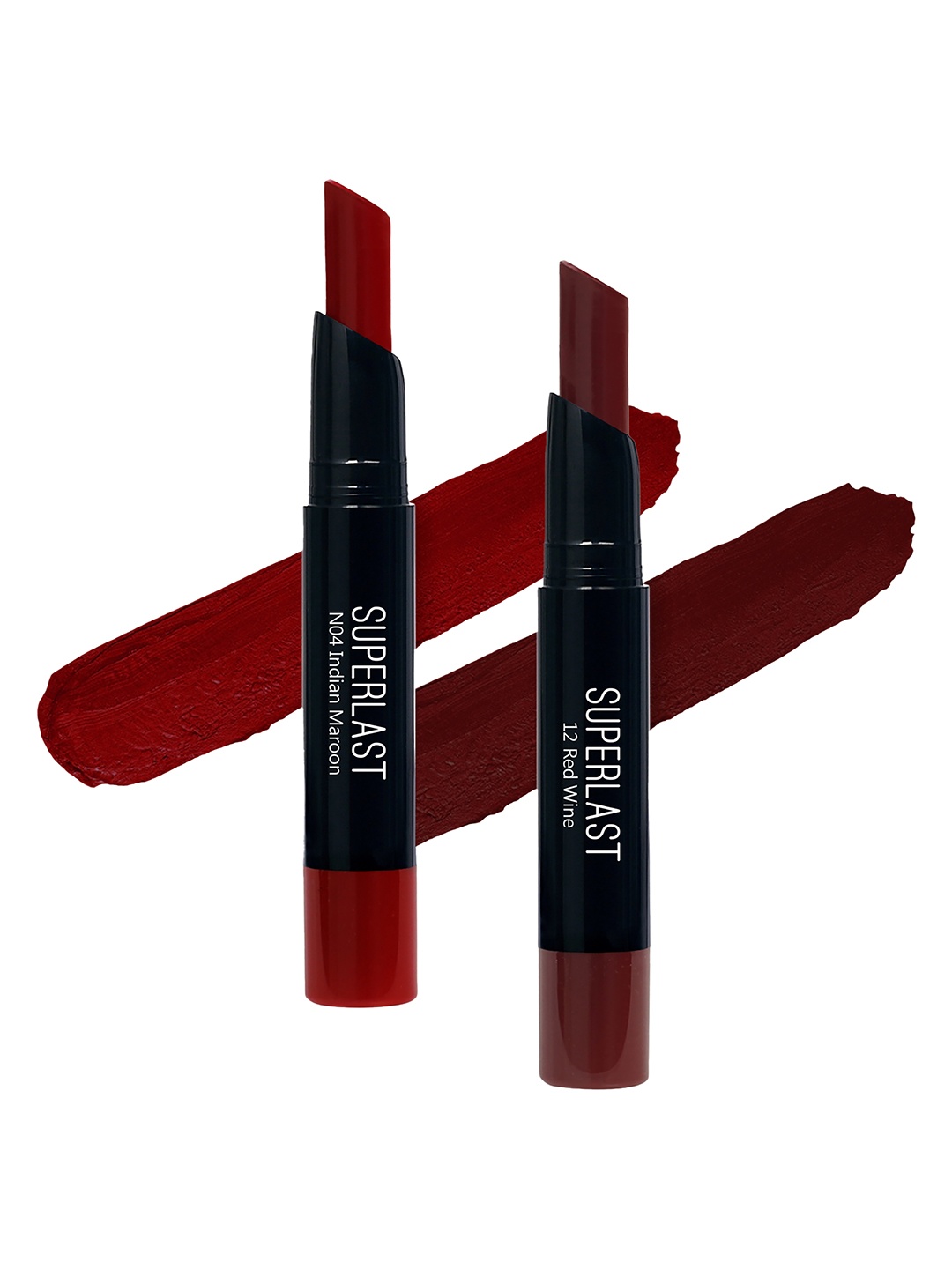 

ME-ON Set of 2 Superlast Matte Lipstick - Shade 04 & 12, Maroon