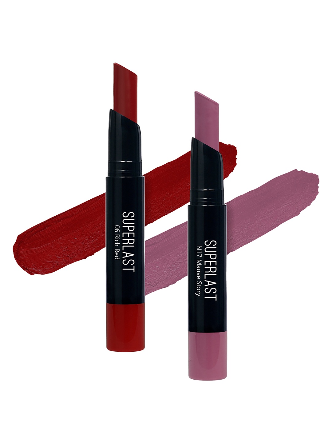 

ME-ON Set of 2 Superlast Matte Lipstick - Shade 06 & 17, Red