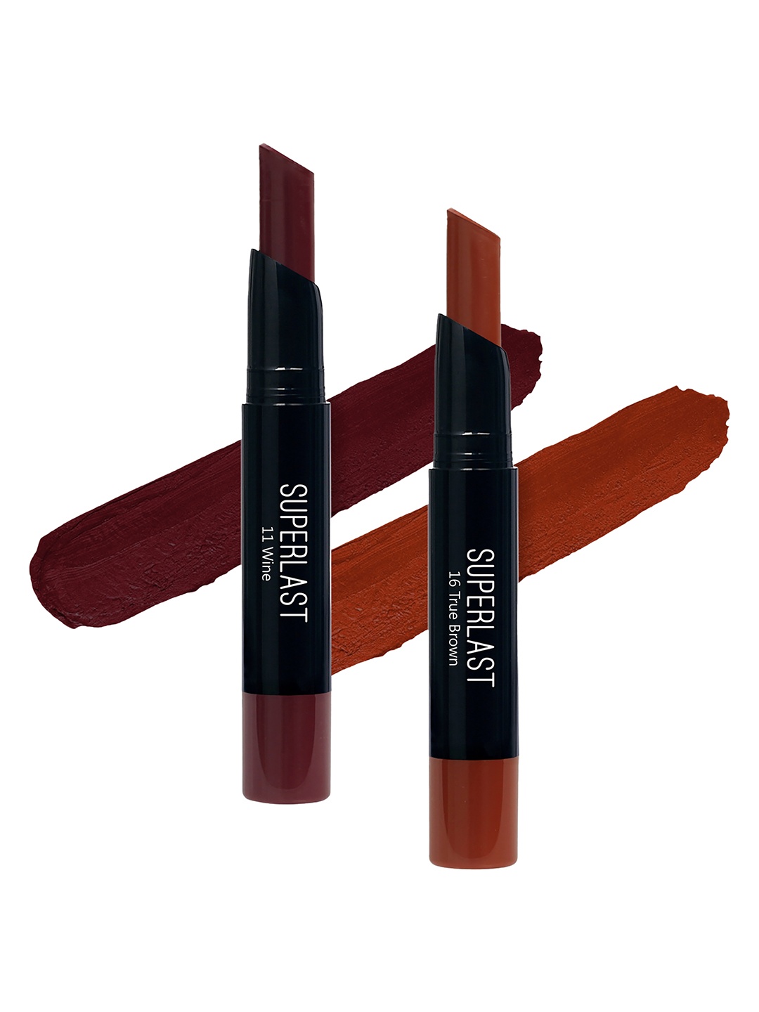 

ME-ON Set of 2 Superlast Matte Lipstick - Shade 11 & 16, Burgundy