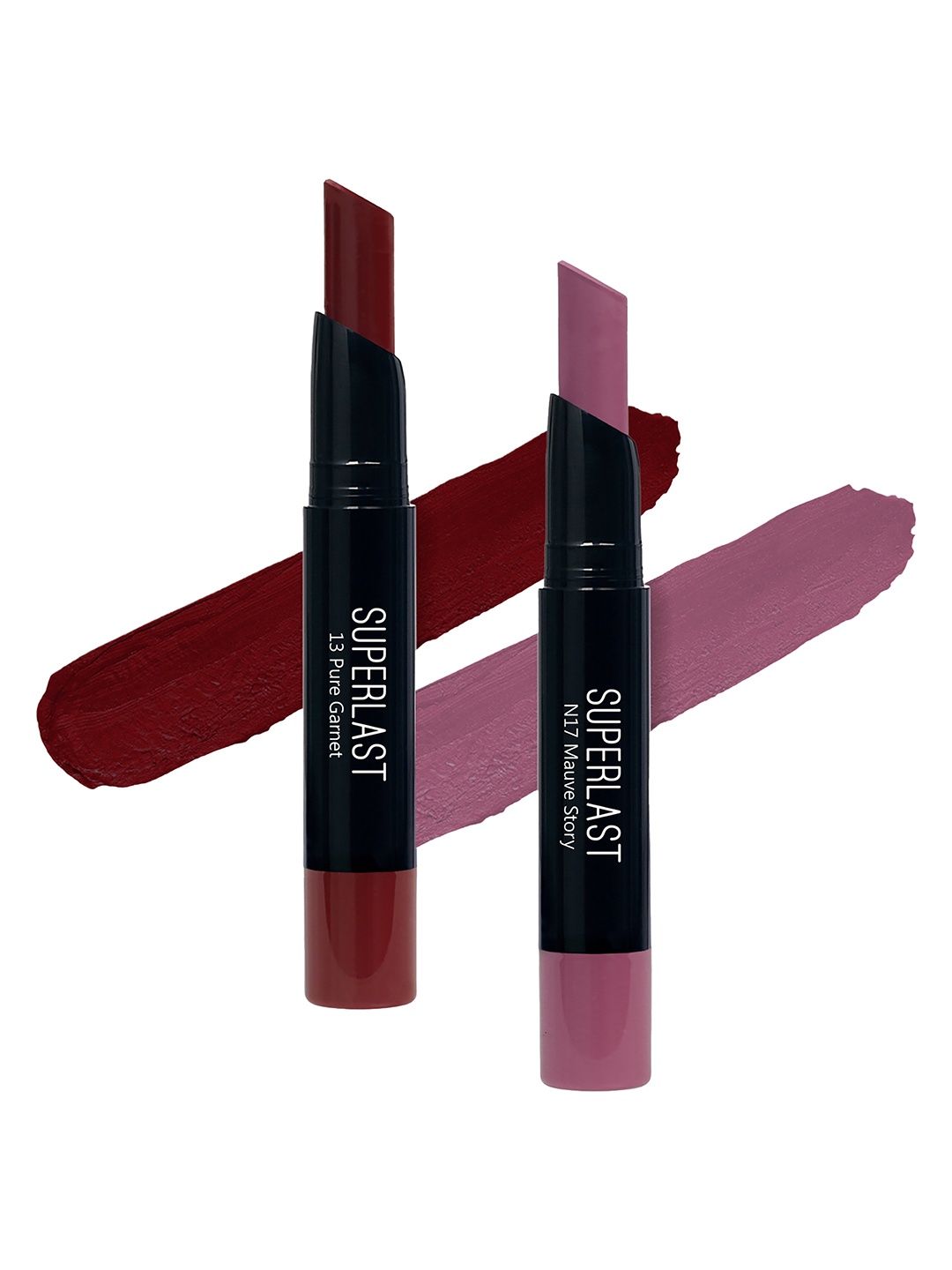 

ME-ON Set of 2 Superlast Matte Lipstick - Shade 13 & 17, Burgundy