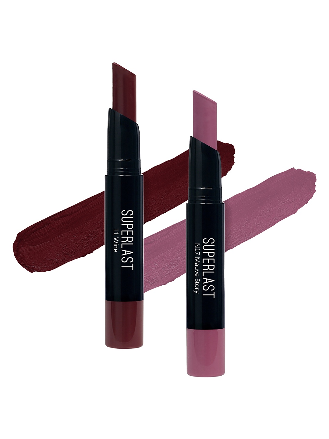 

ME-ON Set of 2 Superlast Matte Lipstick - Shade 11 & 17, Burgundy