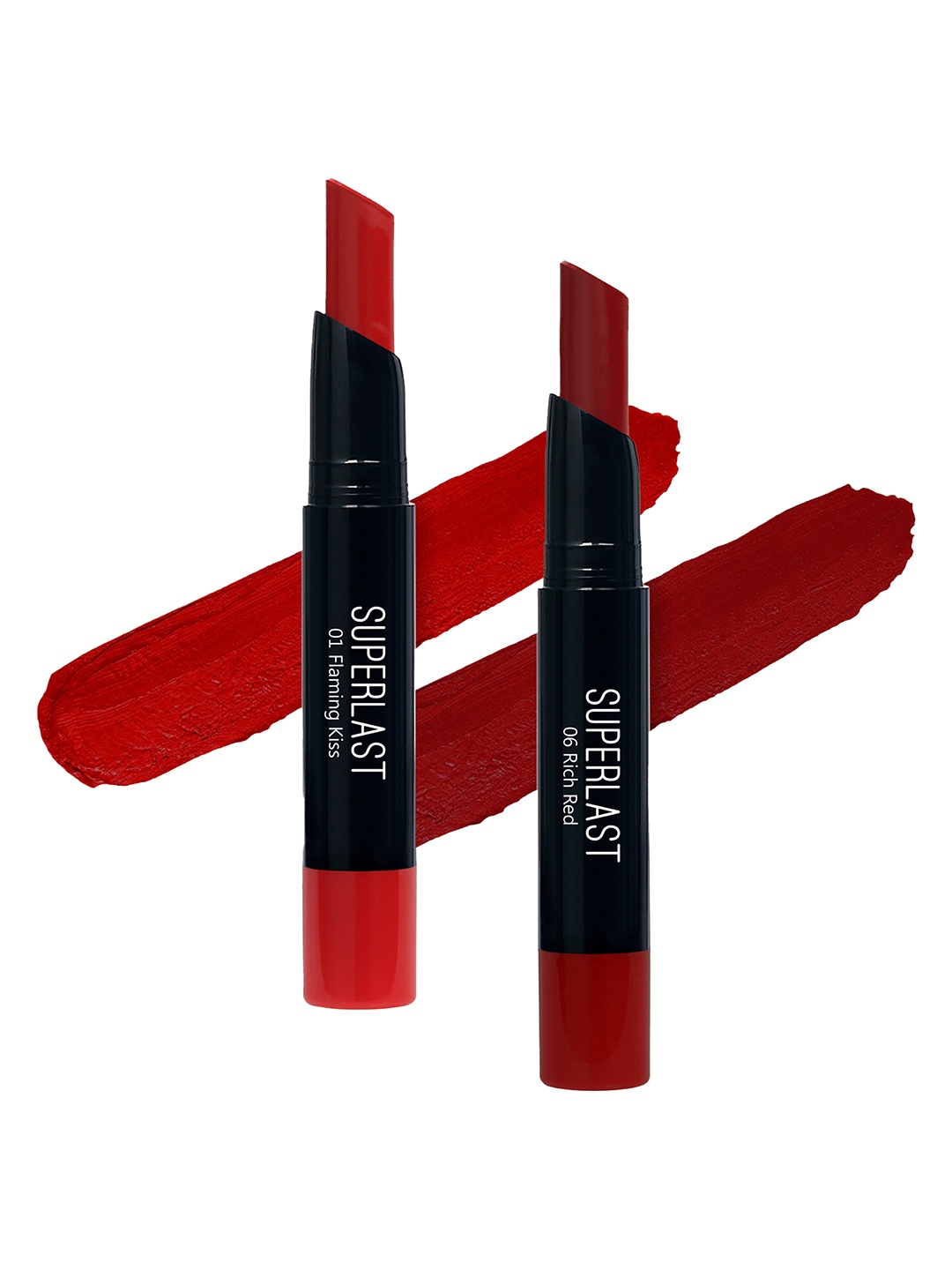 

ME-ON Set of 2 Superlast Matte Lipstick - Shade 01 & 06, Red