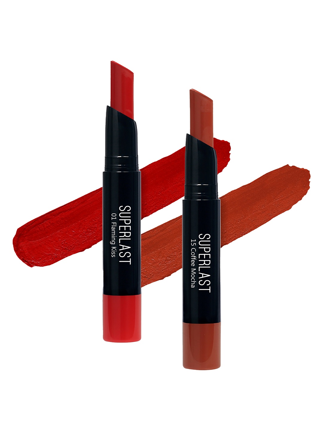 

ME-ON Set of 2 Superlast Matte Lipstick - Shade 01 & 15, Red