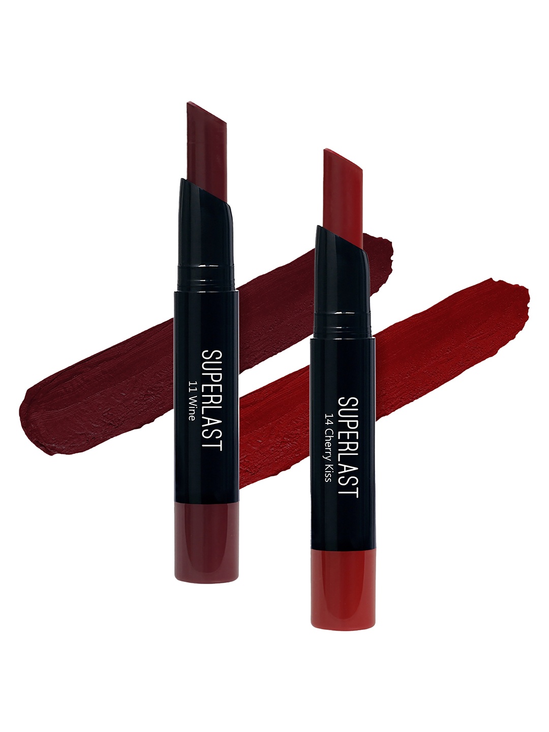 

ME-ON Set of 2 Superlast Matte Lipstick - Shade 11 & 14, Burgundy