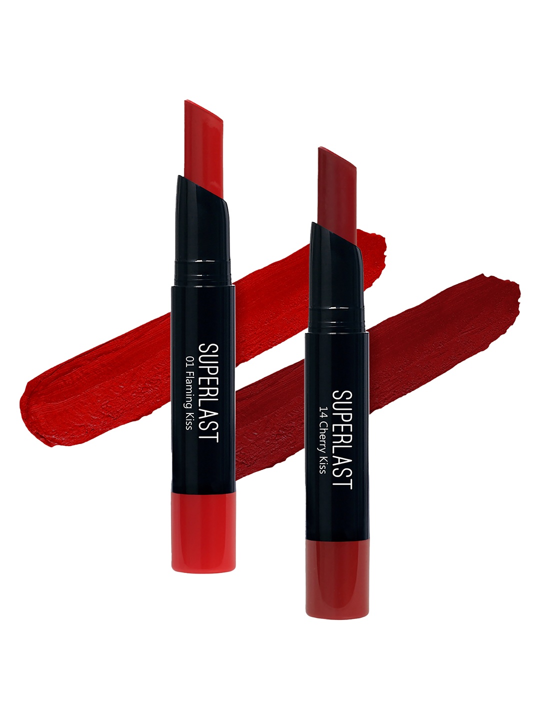 

ME-ON Set of 2 Superlast Matte Lipstick - Shade 01 & 14, Red