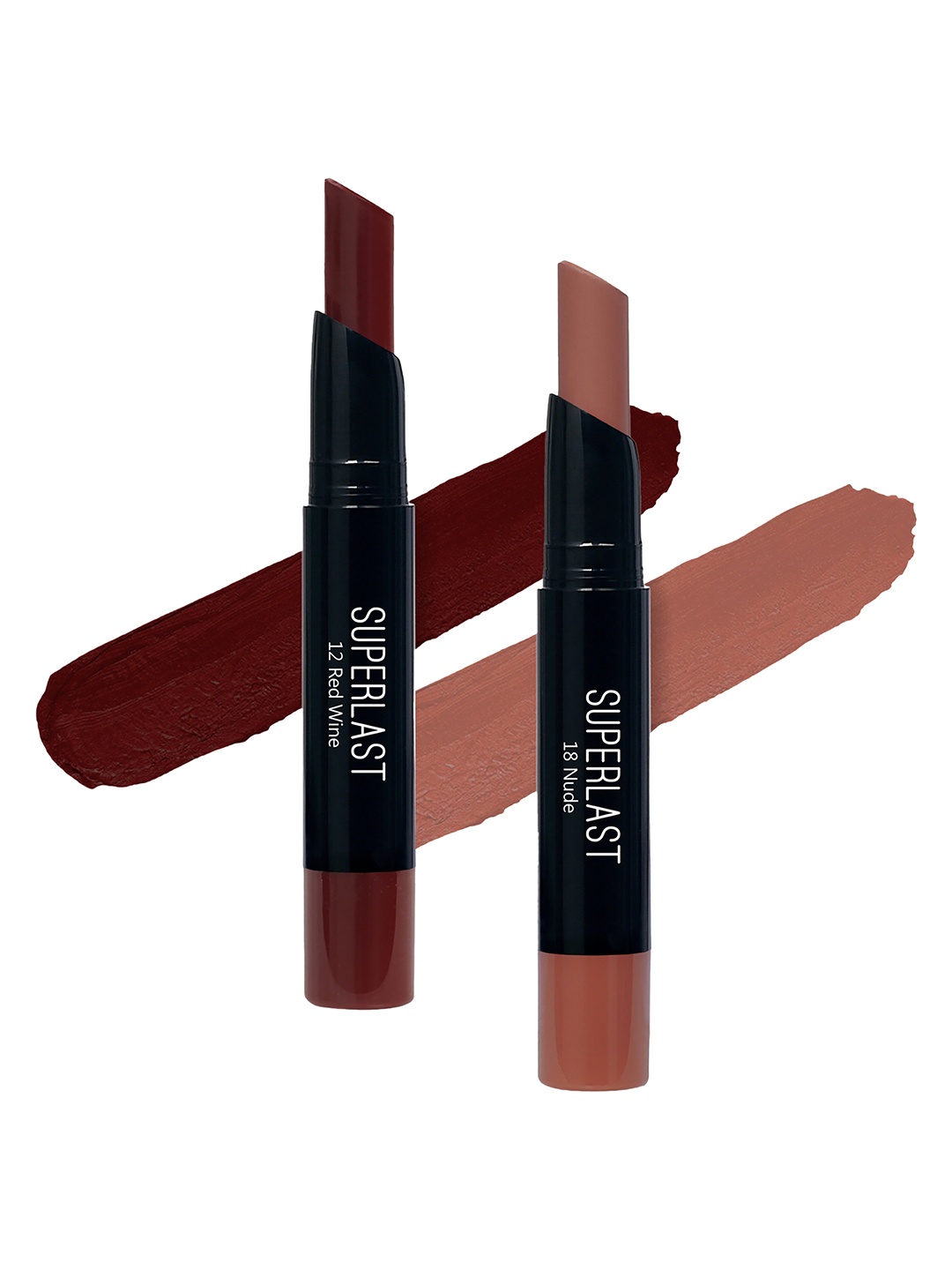 

ME-ON Set of 2 Superlast Matte Lipstick - Shade 12 & 18, Burgundy