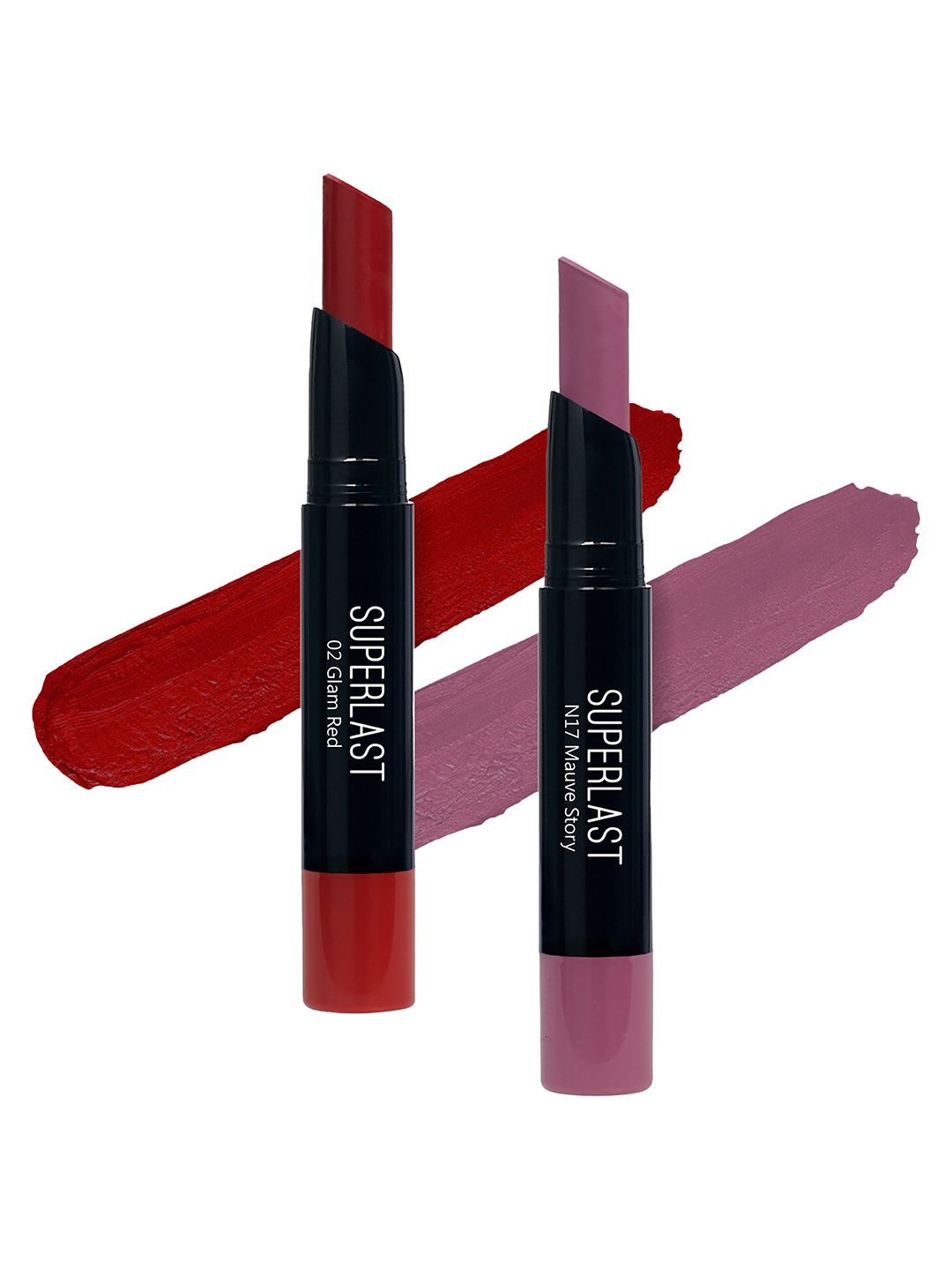 

ME-ON Set of 2 Superlast Matte Lipstick - Shade 02 & 17, Red