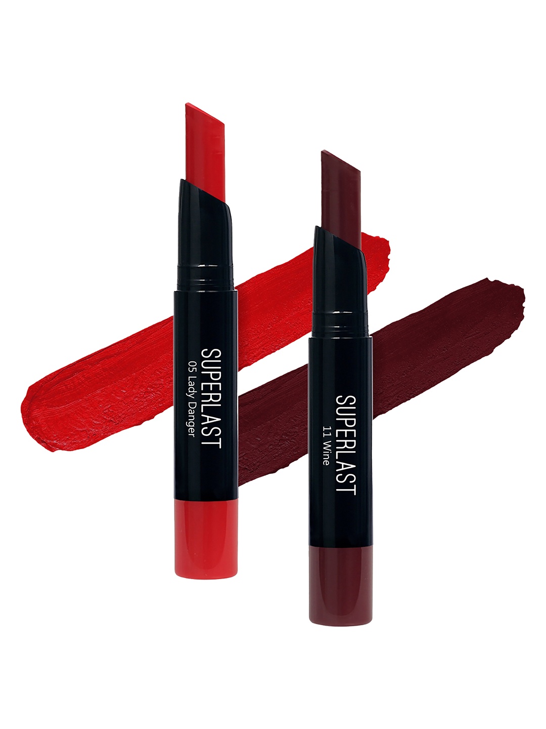 

ME-ON Set of 2 Superlast Matte Lipstick - Shade 05 & 11, Red