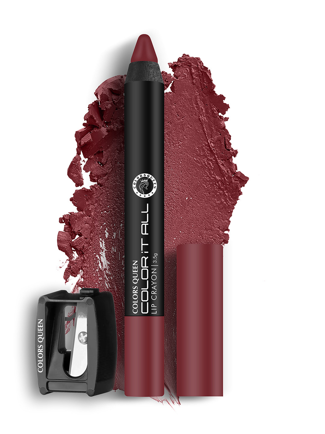 

Colors Queen Color It All Non Tranfer Waterproof & Smude Proof Lip Crayon 3.5g - Plum House 02, Maroon