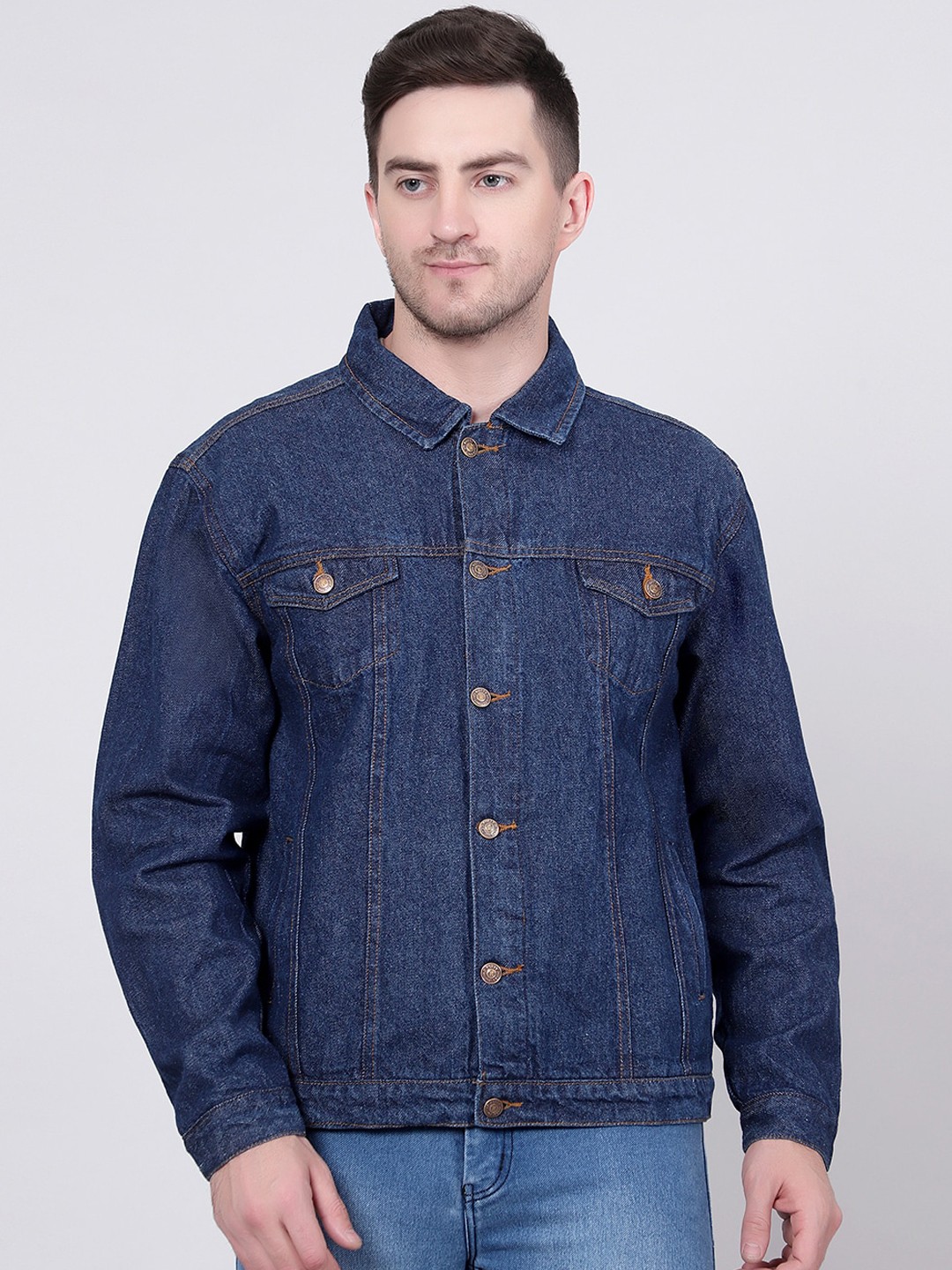 

Kotty Men Washed Outdoor Denim Jacket, Blue