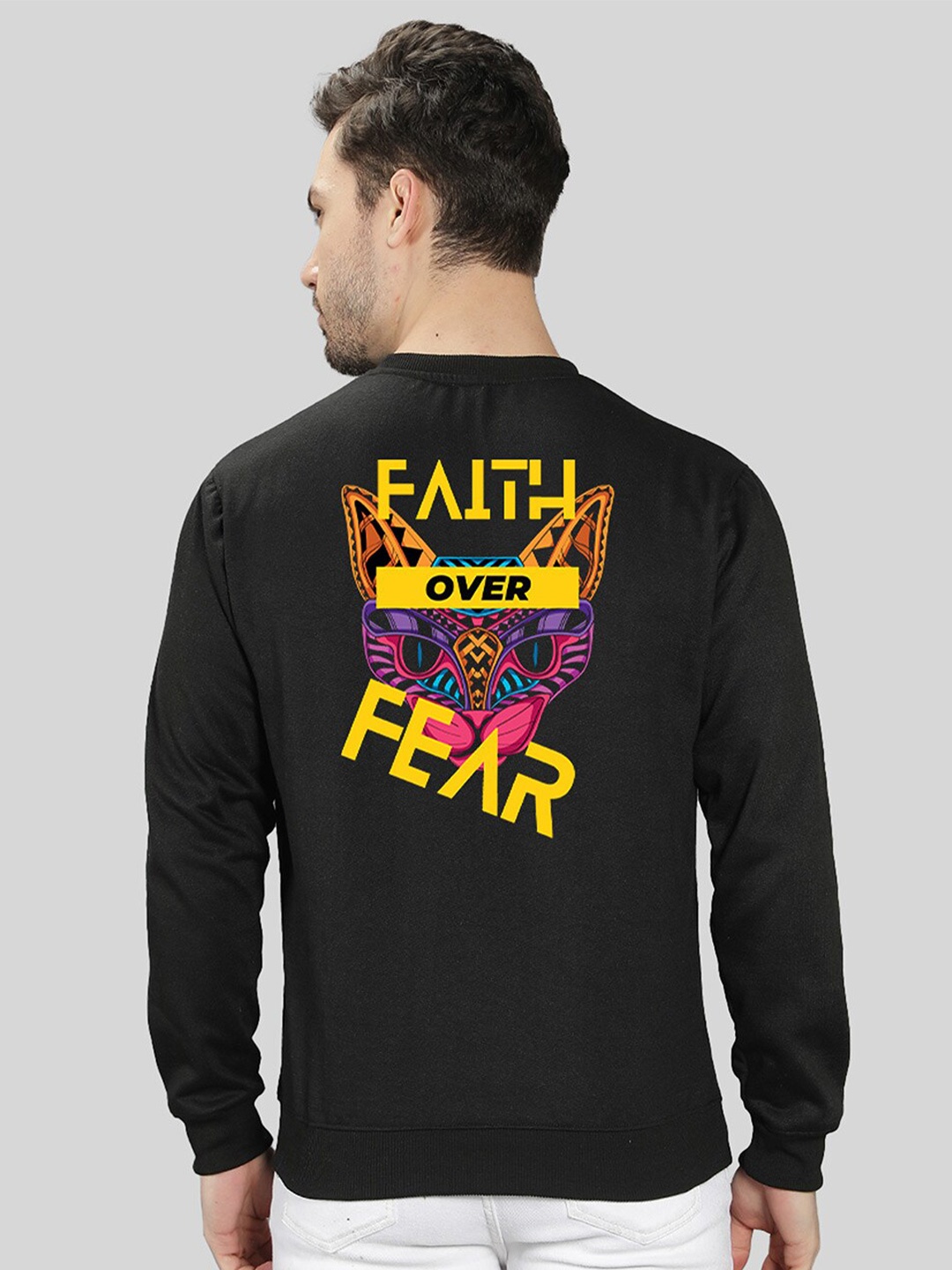 

Mad Over Print Men Black Sweatshirt