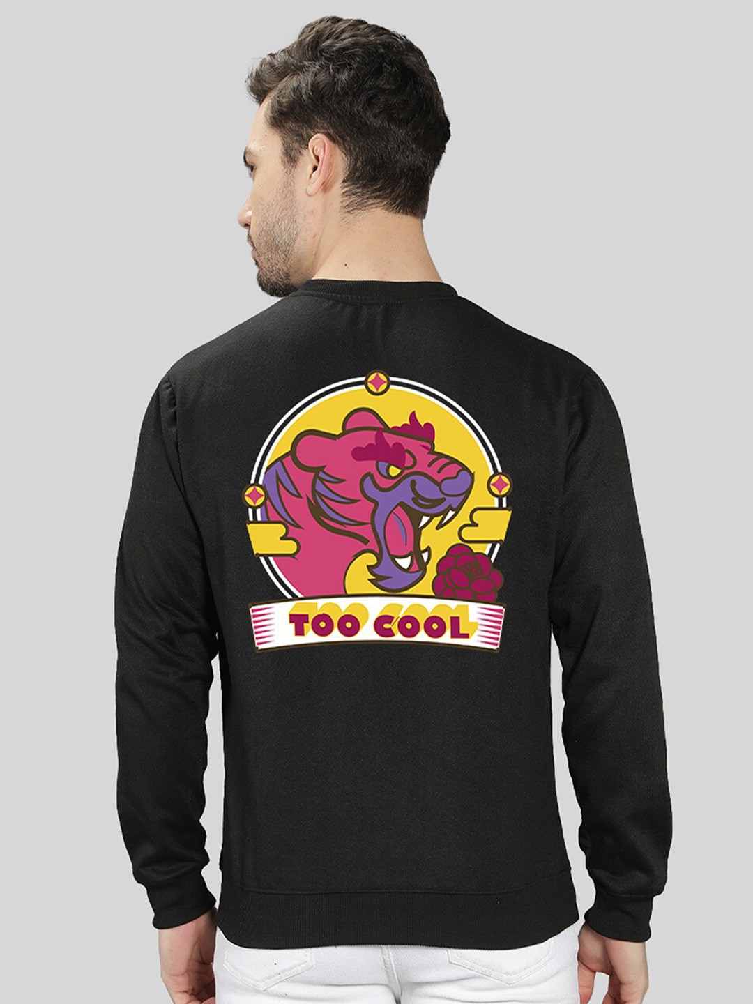 

Mad Over Print Men Black Sweatshirt