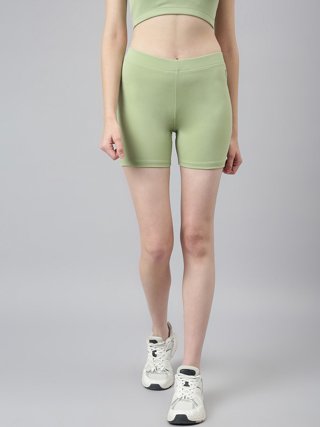 

Pritla Women Slim Fit Training or Gym Sports Shorts, Olive