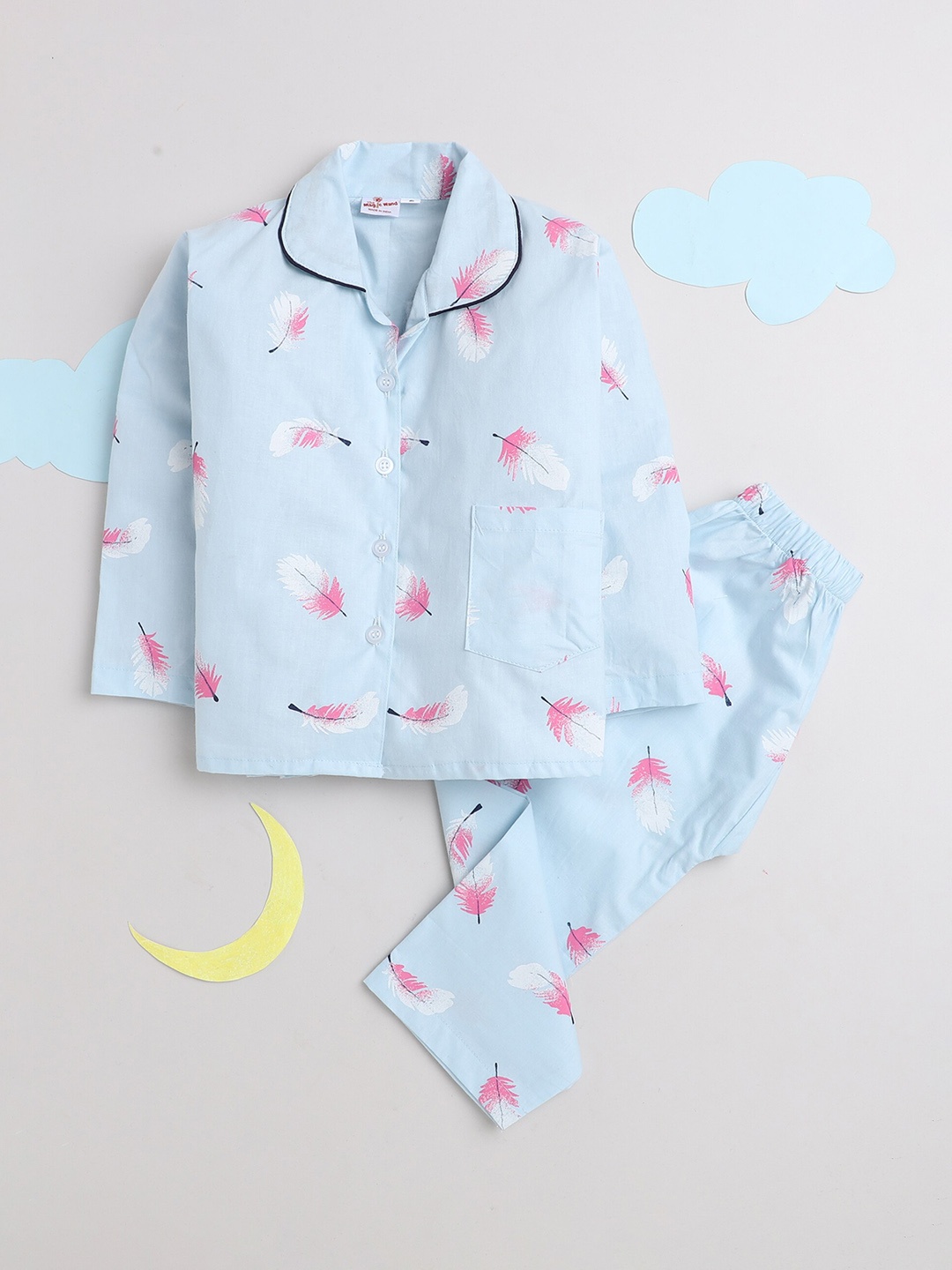 

The Magic Wand Kids Printed Night suit, Blue