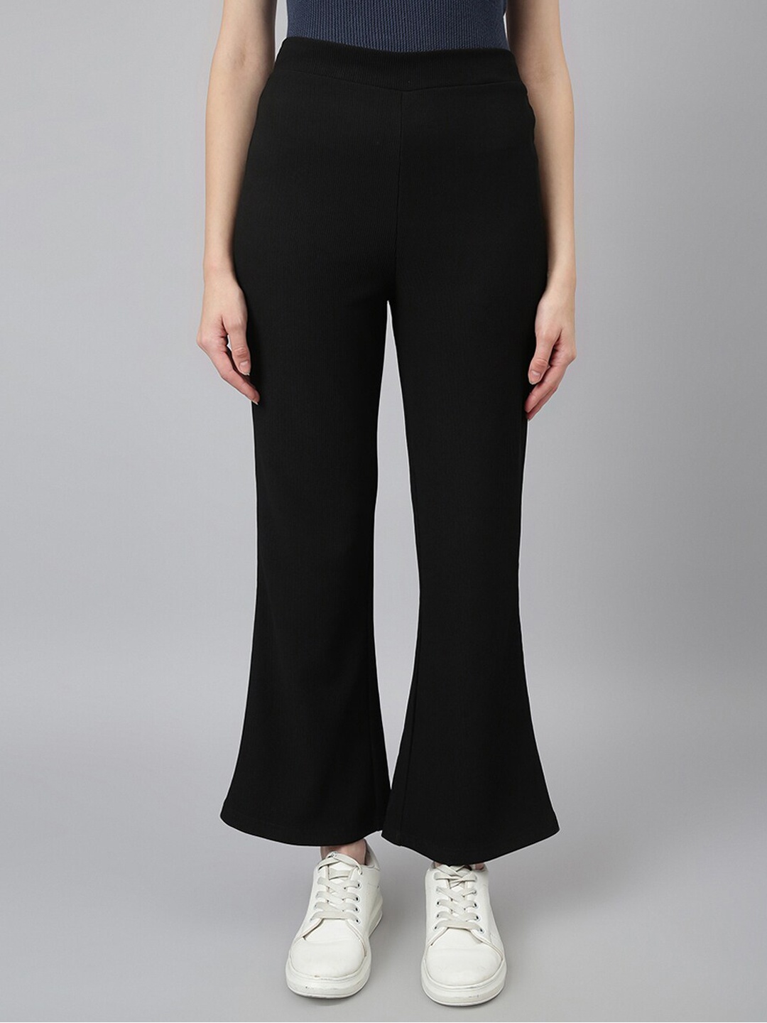 

Pritla Women Bootcut-Fit Bellbottom Track Pants, Black