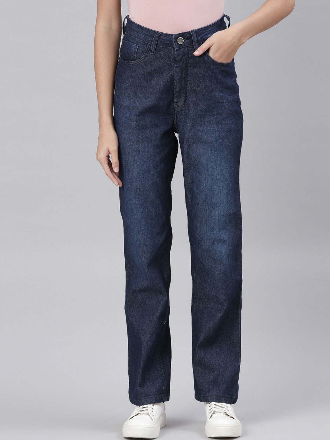 

ZHEIA Women Blue Relaxed Fit High-Rise Light Fade Stretchable Jeans