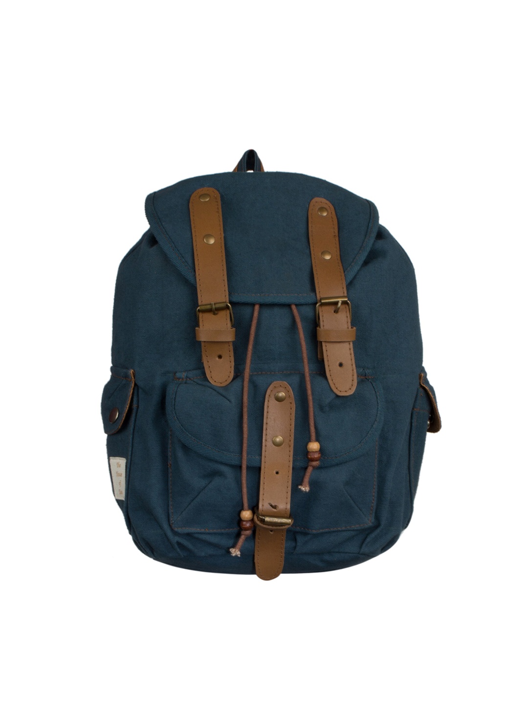 

The House of Tara Unisex Navy Blue & Brown Backpack