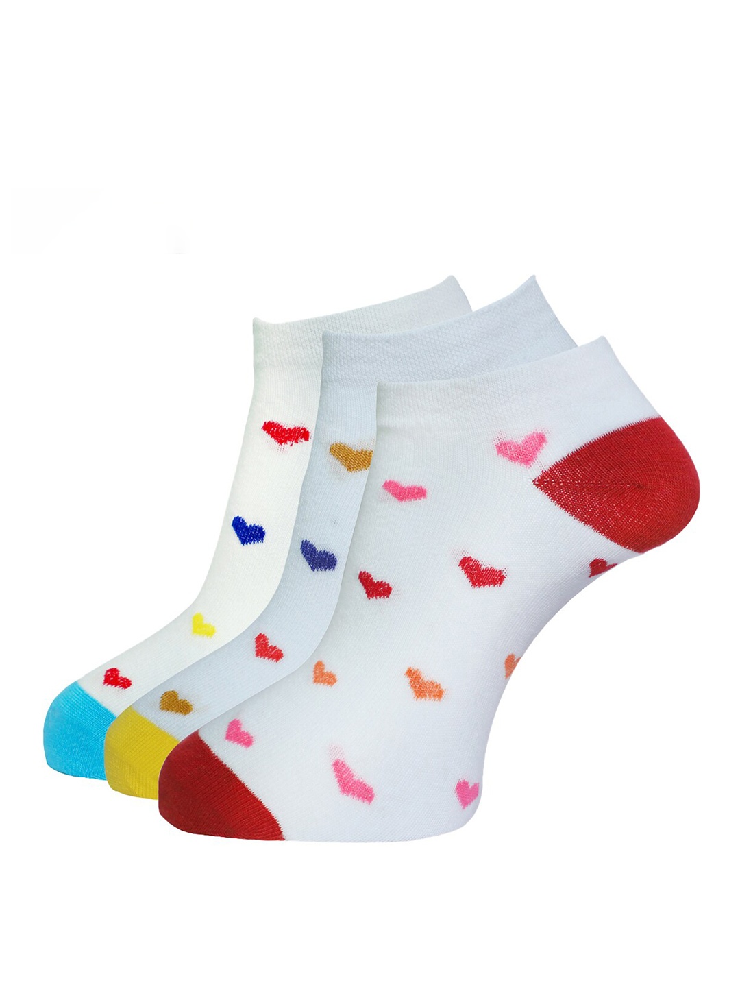 

Dollar Socks Women Pack Of 3 Assorted Cotton Ankle-Length Socks