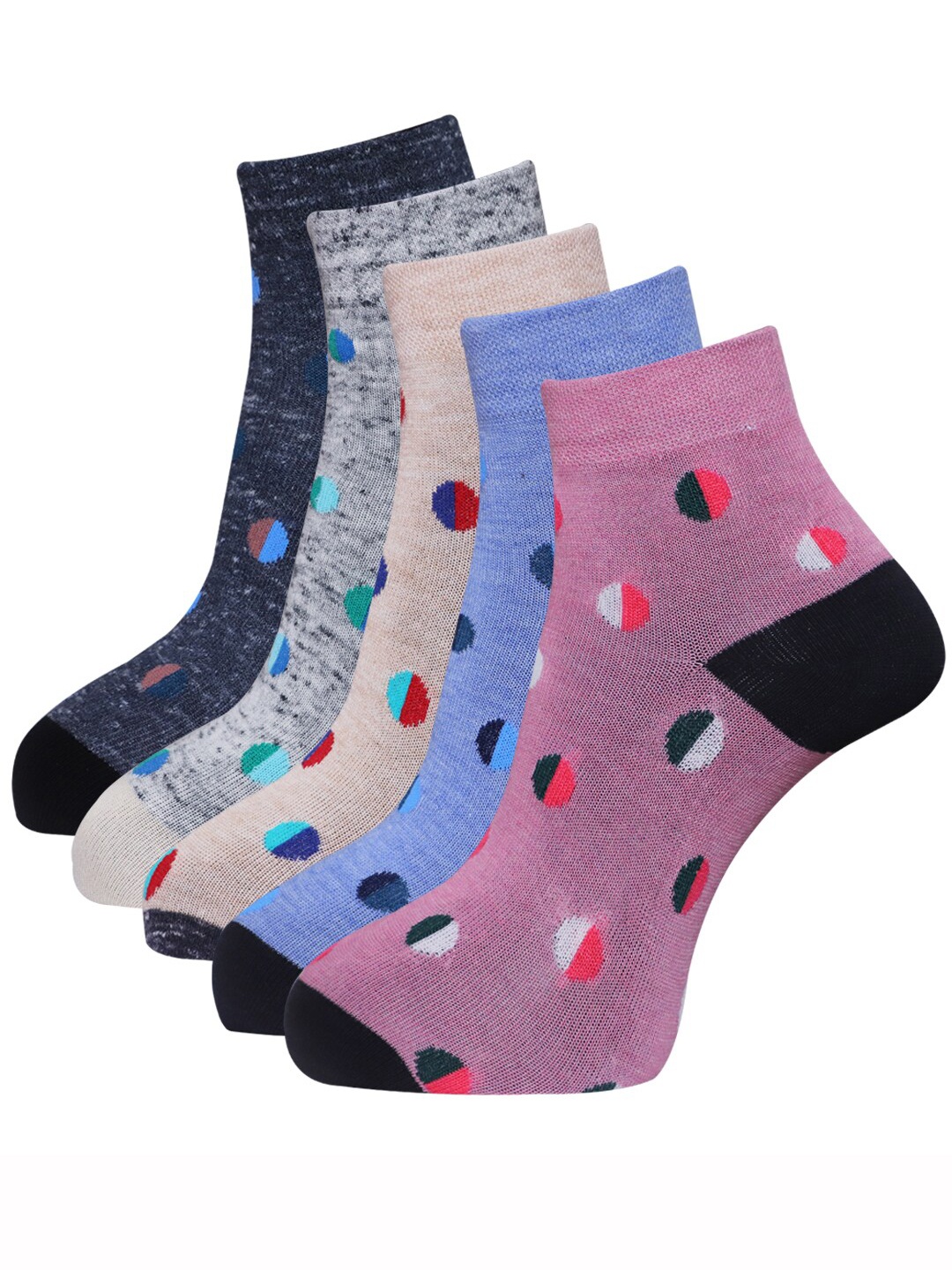 

Dollar Socks Women Pack Of 5 Assorted Cotton Ankle Length Socks