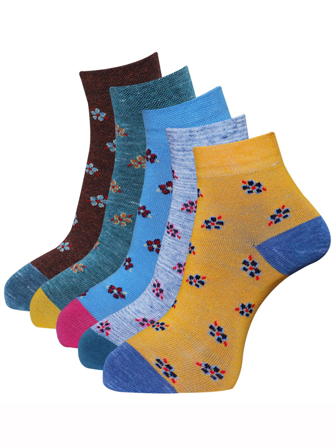 

Dollar Socks Women Pack Of 5 Assorted Cotton Ankle Length Socks