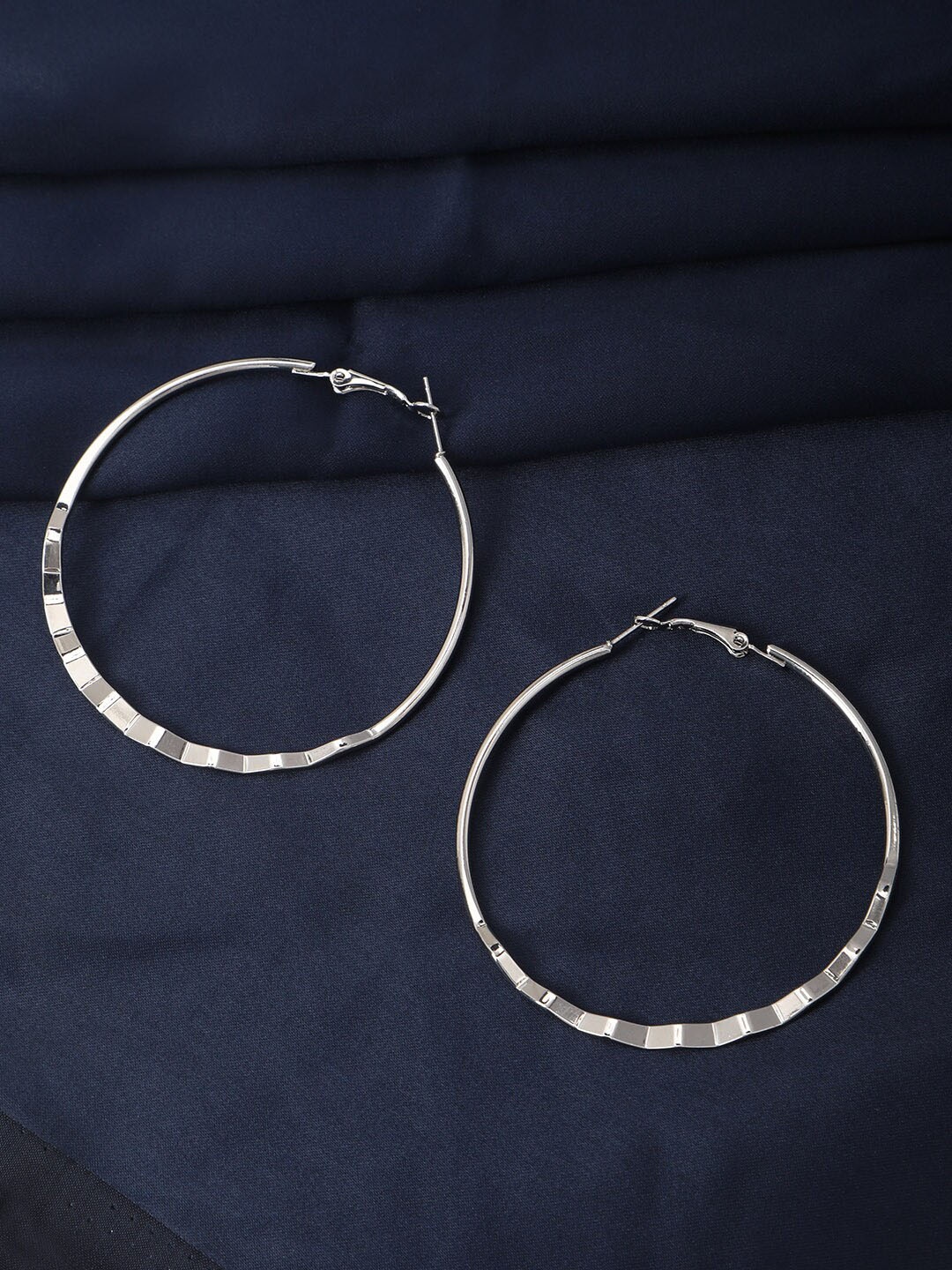 

AccessHer Silver-Plated Circular Hoop Earrings