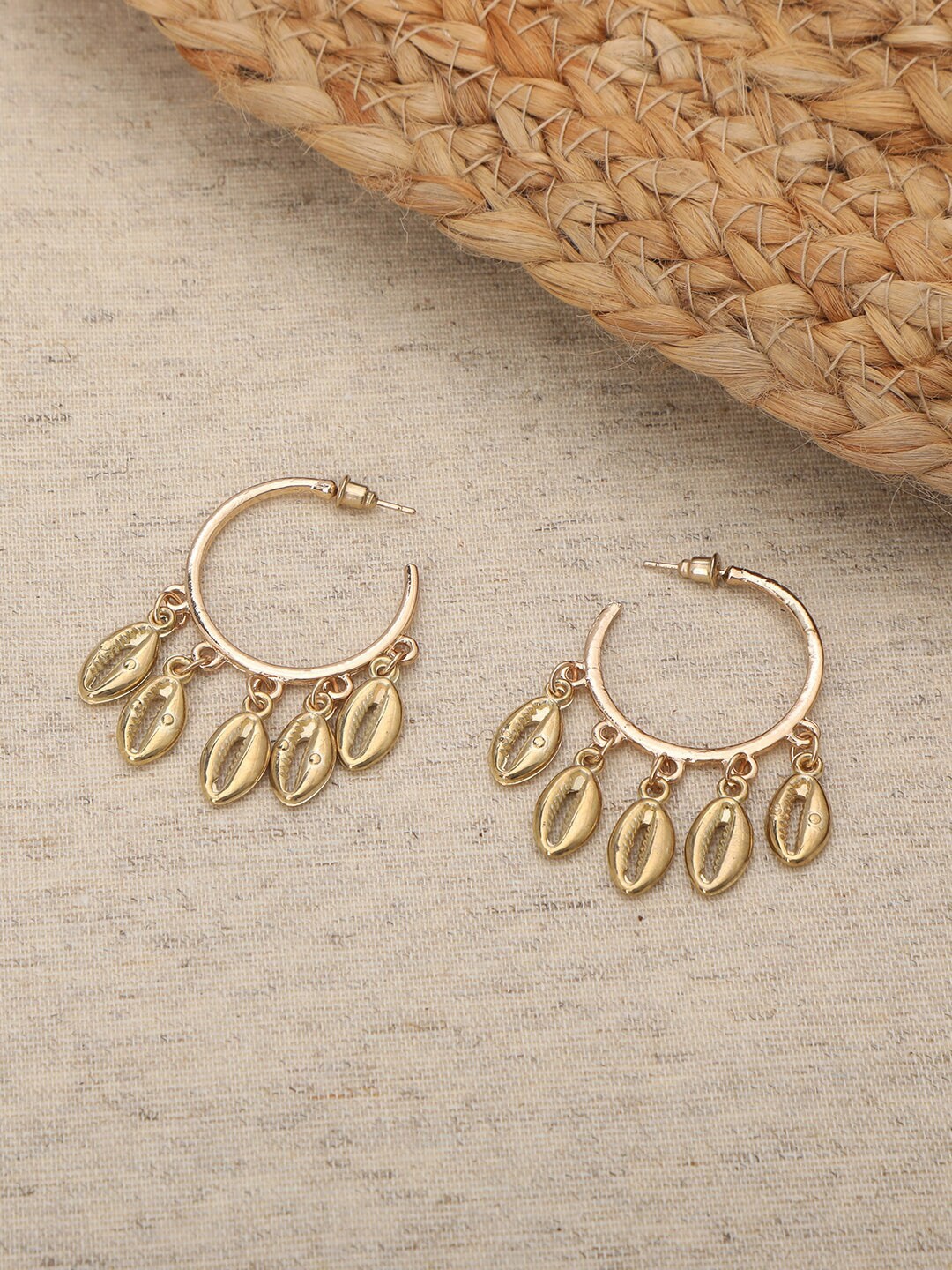 

AccessHer Gold-Toned Circular Hoop Earrings