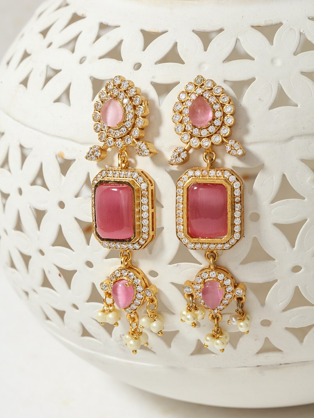 

AccessHer Gold-Plated Classic Drop Earrings