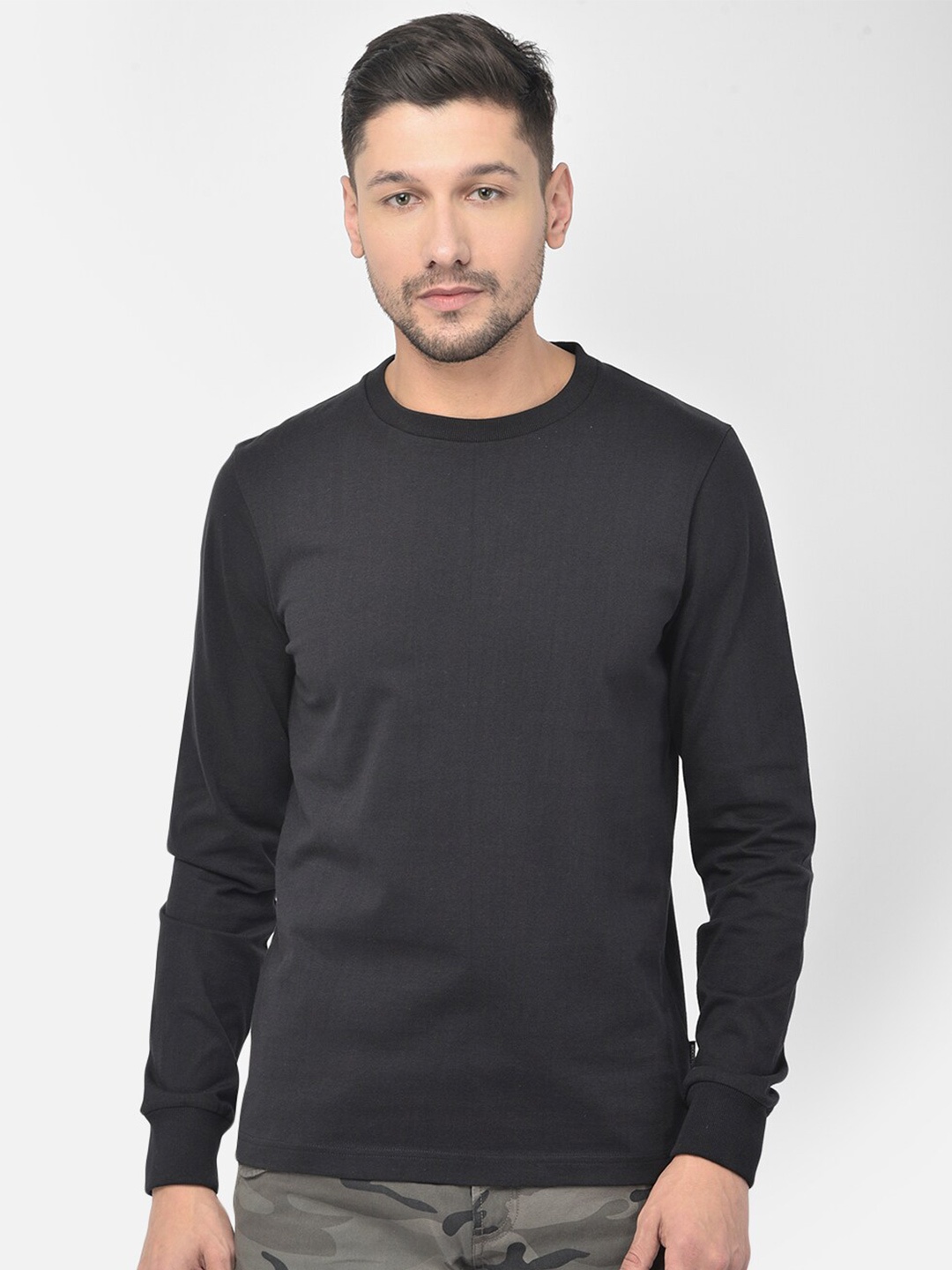 

Woodland Men Black Cotton T-shirt