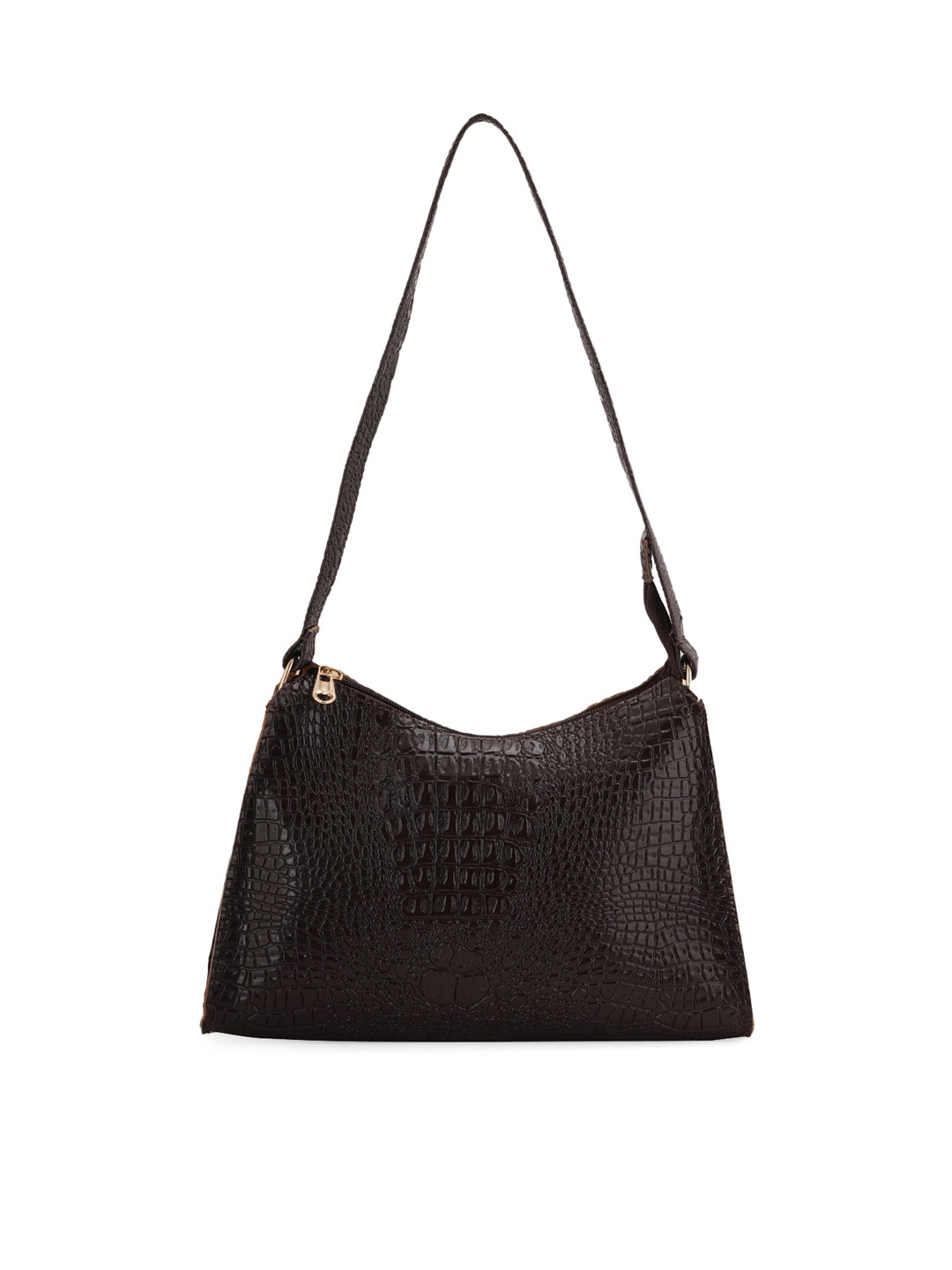 

Style Shoes Textured Structured Shoulder Bag, Black
