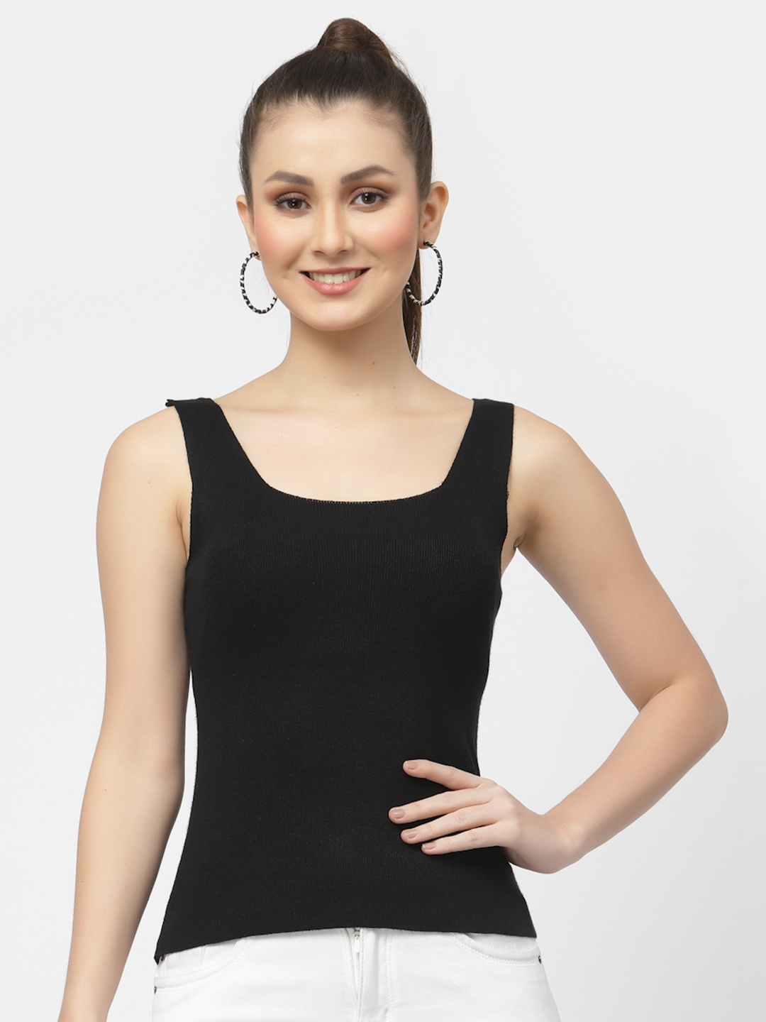 

HSR Scoop Neck Tank Cotton Top, Black