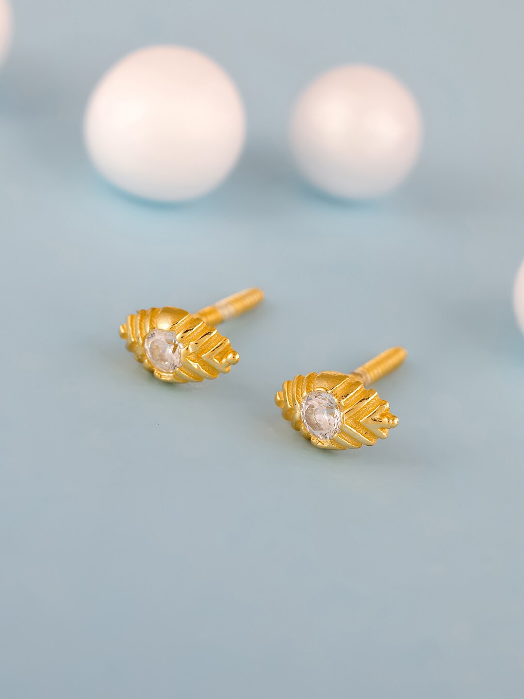 

GIVA Contemporary Studs Earrings, White
